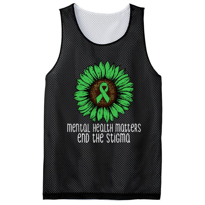 Mental Health Matters End The Stigma Awareness Motivational Mesh Reversible Basketball Jersey Tank