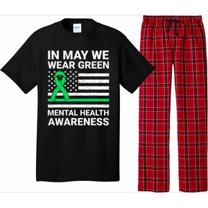 Mental Health Matters Green Ribbon Mental Health Awareness Pajama Set