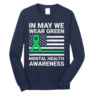 Mental Health Matters Green Ribbon Mental Health Awareness Long Sleeve Shirt