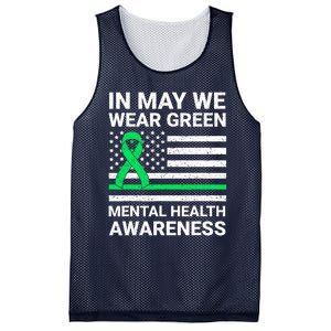 Mental Health Matters Green Ribbon Mental Health Awareness Mesh Reversible Basketball Jersey Tank