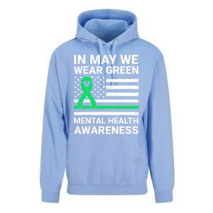 Mental Health Matters Green Ribbon Mental Health Awareness Unisex Surf Hoodie