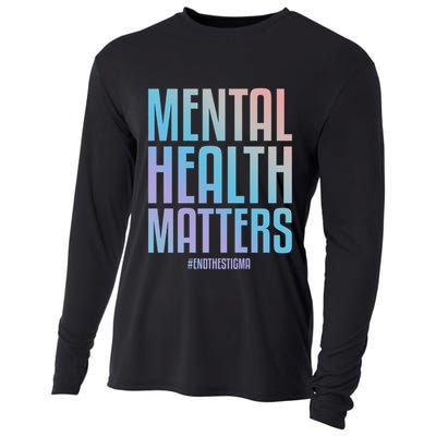 Mental Health Matters End The Stigma Tal Health Awareness Funny Gift Cooling Performance Long Sleeve Crew