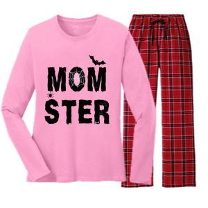 Momster Halloween Women's Long Sleeve Flannel Pajama Set 