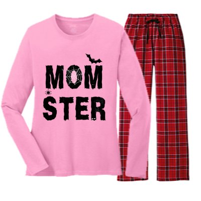 Momster Halloween Women's Long Sleeve Flannel Pajama Set 