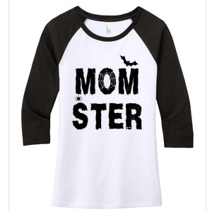 Momster Halloween Women's Tri-Blend 3/4-Sleeve Raglan Shirt