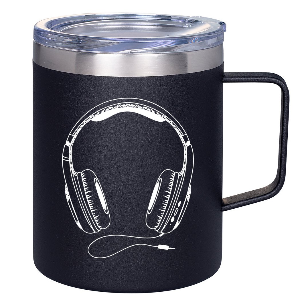 Music Headphones 12oz Stainless Steel Coffee Mug