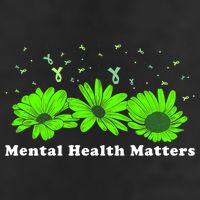 Mental Health Matters Sunflower May Green Awareness Ribbons 7 Panel Mesh Trucker Snapback Hat