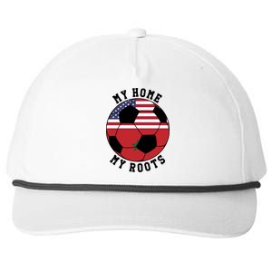 My Home My Roots Morocco Flag Soccer Gift Snapback Five-Panel Rope Hat