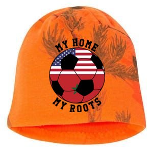 My Home My Roots Morocco Flag Soccer Gift Kati - Camo Knit Beanie