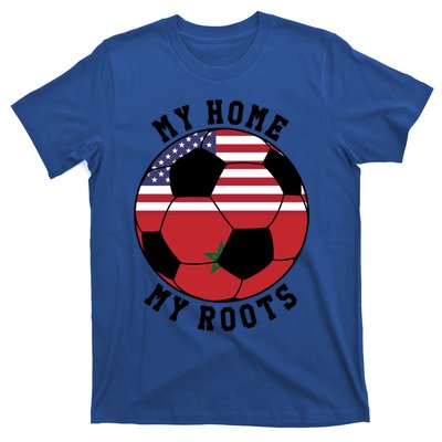 My Home My Roots Morocco Flag Soccer Gift T-Shirt