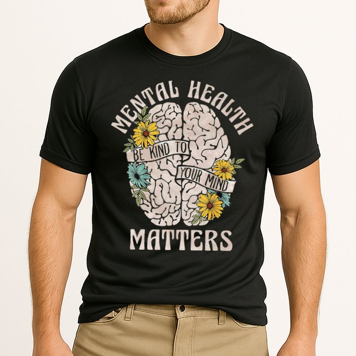 Mental Health Matters Be Kind To Your Mind Mental Awareness Cooling Performance Crew T-Shirt