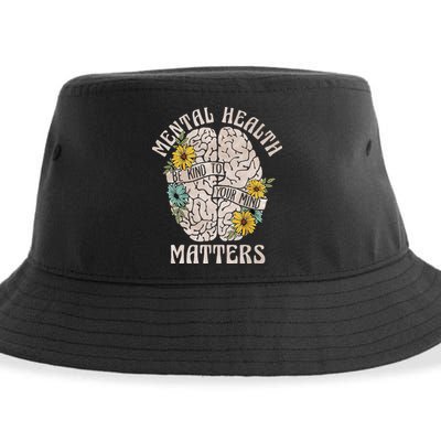 Mental Health Matters Be Kind To Your Mind Mental Awareness Sustainable Bucket Hat