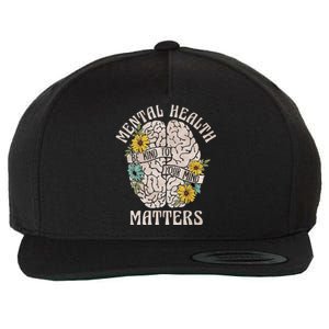 Mental Health Matters Be Kind To Your Mind Mental Awareness Wool Snapback Cap