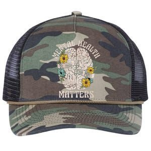 Mental Health Matters Be Kind To Your Mind Mental Awareness Retro Rope Trucker Hat Cap