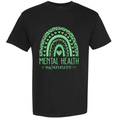 Mental Health Matters We Wear Green Mental Health Awareness Garment-Dyed Heavyweight T-Shirt