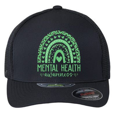 Mental Health Matters We Wear Green Mental Health Awareness Flexfit Unipanel Trucker Cap