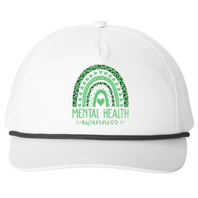 Mental Health Matters We Wear Green Mental Health Awareness Snapback Five-Panel Rope Hat