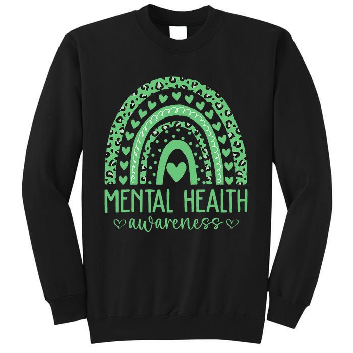 Mental Health Matters We Wear Green Mental Health Awareness Tall Sweatshirt