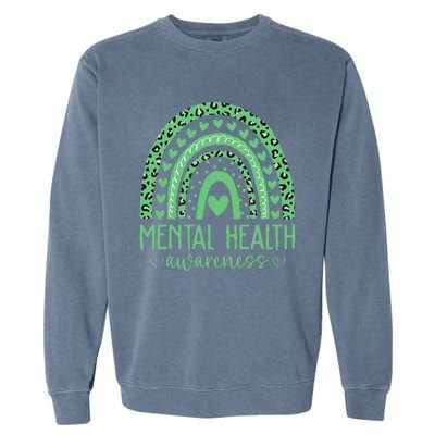 Mental Health Matters We Wear Green Mental Health Awareness Garment-Dyed Sweatshirt