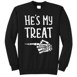 Matching HeS My Treat Couples Costume Halloween Hers Tall Sweatshirt