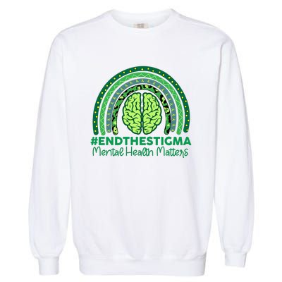 Mental Health Matters Rainbow Vintage Garment-Dyed Sweatshirt