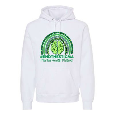 Mental Health Matters Rainbow Vintage Premium Hoodie