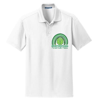 Mental Health Matters Rainbow Vintage Dry Zone Grid Polo