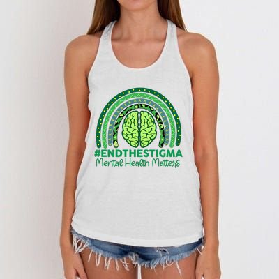 Mental Health Matters Rainbow Vintage Women's Knotted Racerback Tank