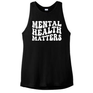 Mental Health Matters Groovy Retro Ladies PosiCharge Tri-Blend Wicking Tank