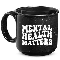 Mental Health Matters Groovy Retro 15oz Campfire Ceramic Mug