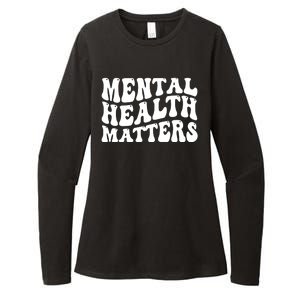 Mental Health Matters Groovy Retro Womens CVC Long Sleeve Shirt