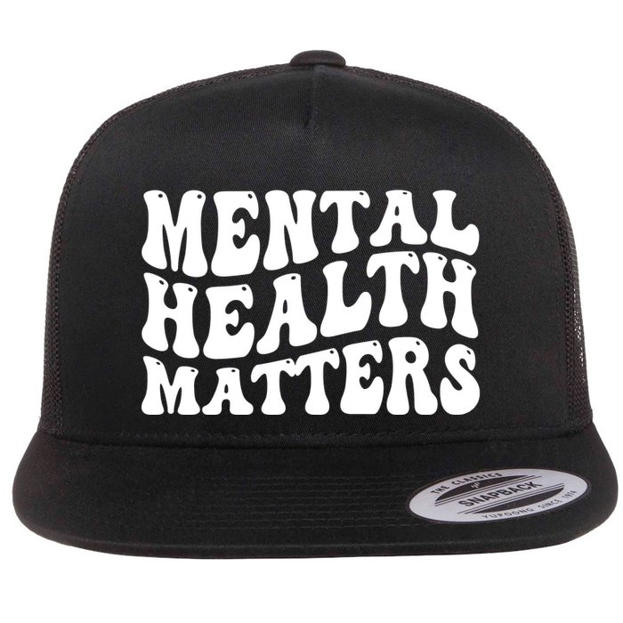 Mental Health Matters Groovy Retro Flatbill Hat