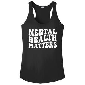 Mental Health Matters Groovy Retro Ladies PosiCharge Competitor Racerback Tank