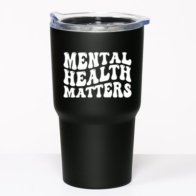 Mental Health Matters Groovy Retro Tumbler