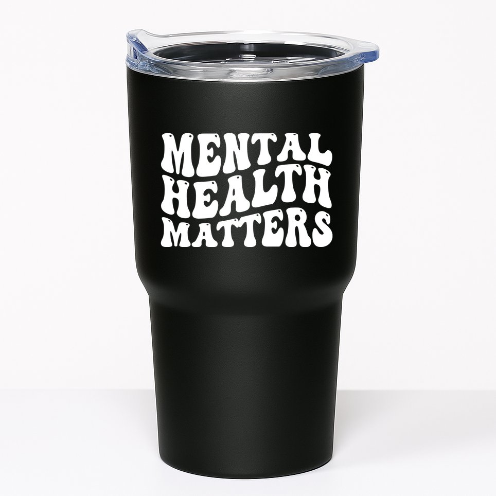 Mental Health Matters Groovy Retro Tumbler