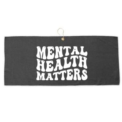 Mental Health Matters Groovy Retro Large Microfiber Waffle Golf Towel