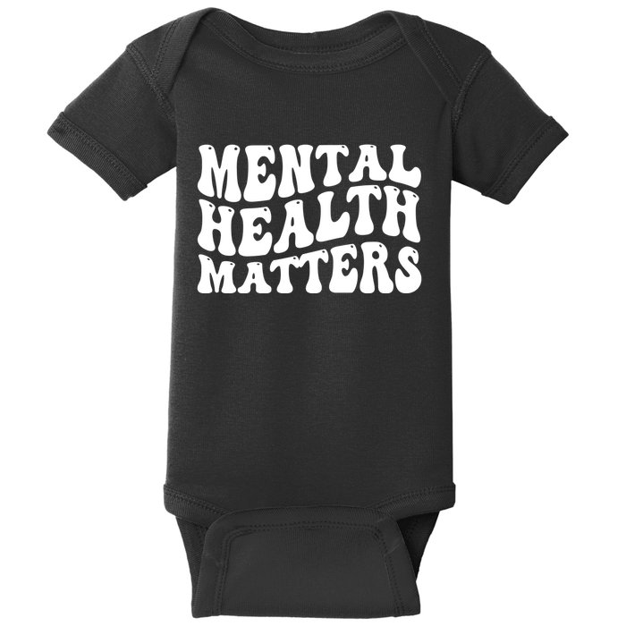 Mental Health Matters Groovy Retro Baby Bodysuit