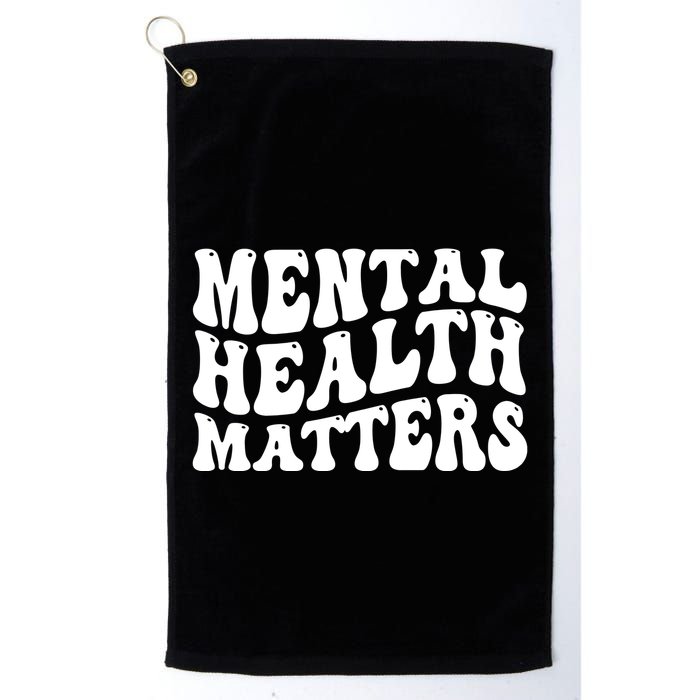 Mental Health Matters Groovy Retro Golf Towel