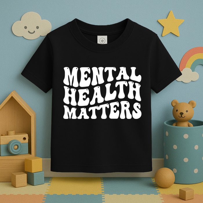 Mental Health Matters Groovy Retro Toddler T-Shirt