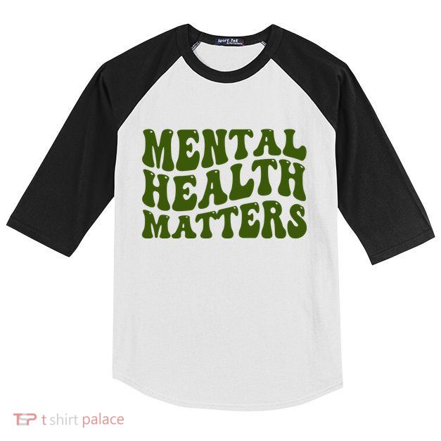 Mental Health Matters Groovy Retro Kids Colorblock Raglan Jersey