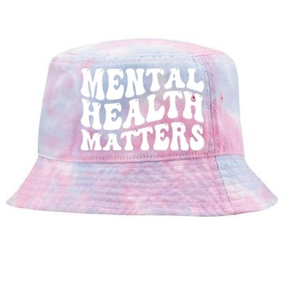 Mental Health Matters Groovy Retro Tie-Dyed Bucket Hat