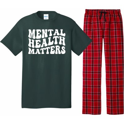 Mental Health Matters Groovy Retro Pajama Set