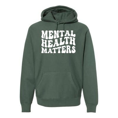 Mental Health Matters Groovy Retro Premium Hoodie