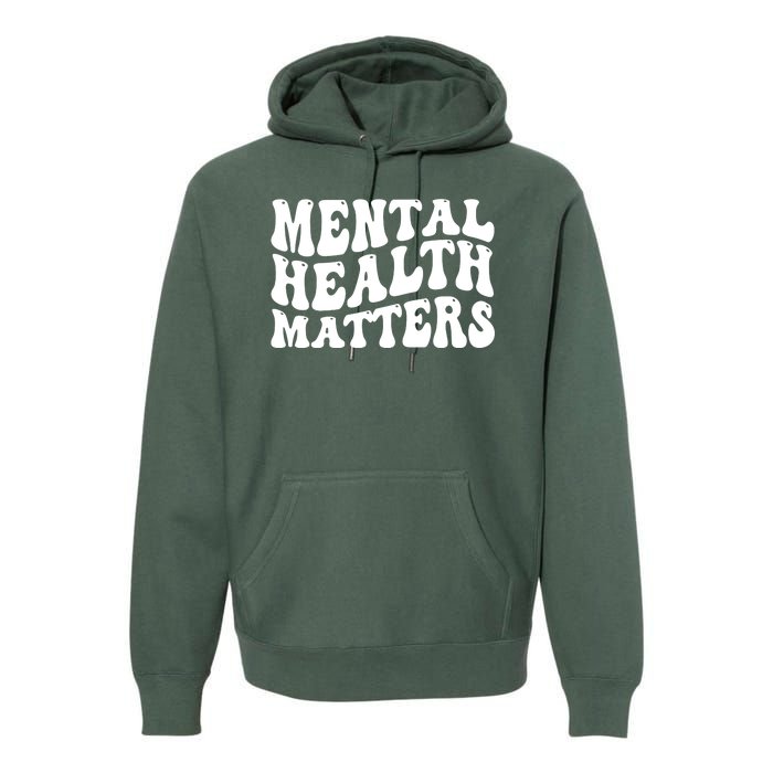 Mental Health Matters Groovy Retro Premium Hoodie