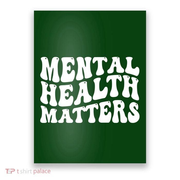 Mental Health Matters Groovy Retro Poster