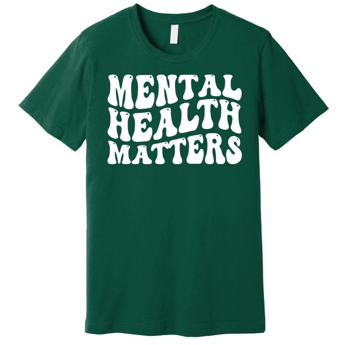 Mental Health Matters Groovy Retro Premium T-Shirt