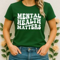 Mental Health Matters Groovy Retro Womens T-Shirt