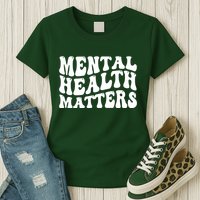Mental Health Matters Groovy Retro Womens T-Shirt