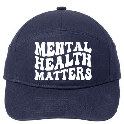 Mental Health Matters Groovy Retro 7-Panel Snapback Hat