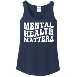 Mental Health Matters Groovy Retro Ladies Essential Tank